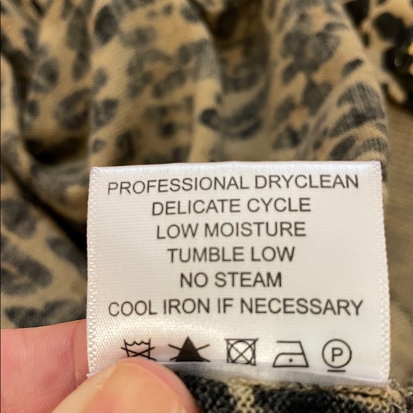 Tory Burch Classic Animal Print Cardigan Sweater w/TB Embellished Buttons Wool S - Picture 10 of 13